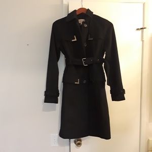 SOLD Michael Kors black wool trenchcoat